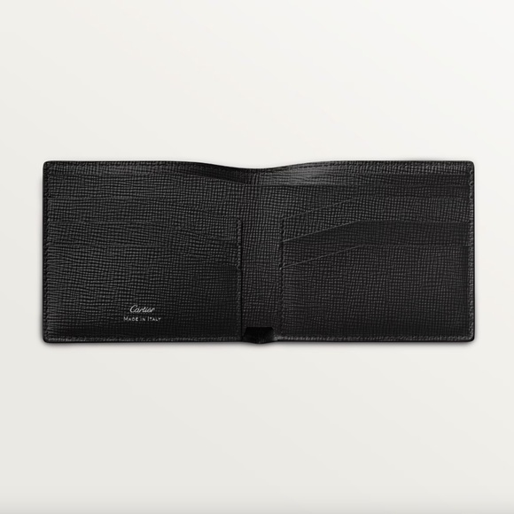 AUTHENTIC CARTIER BLACK LEATHER LOSANGE UNISEX CARD HOLDER, WALLET, NIB - Picture 4 of 5